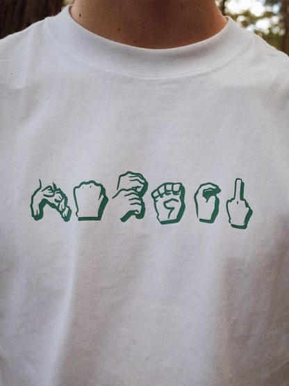 Nobori Staple Hands Tee - White