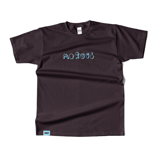 Nobori Hands Staple Tee - Brown