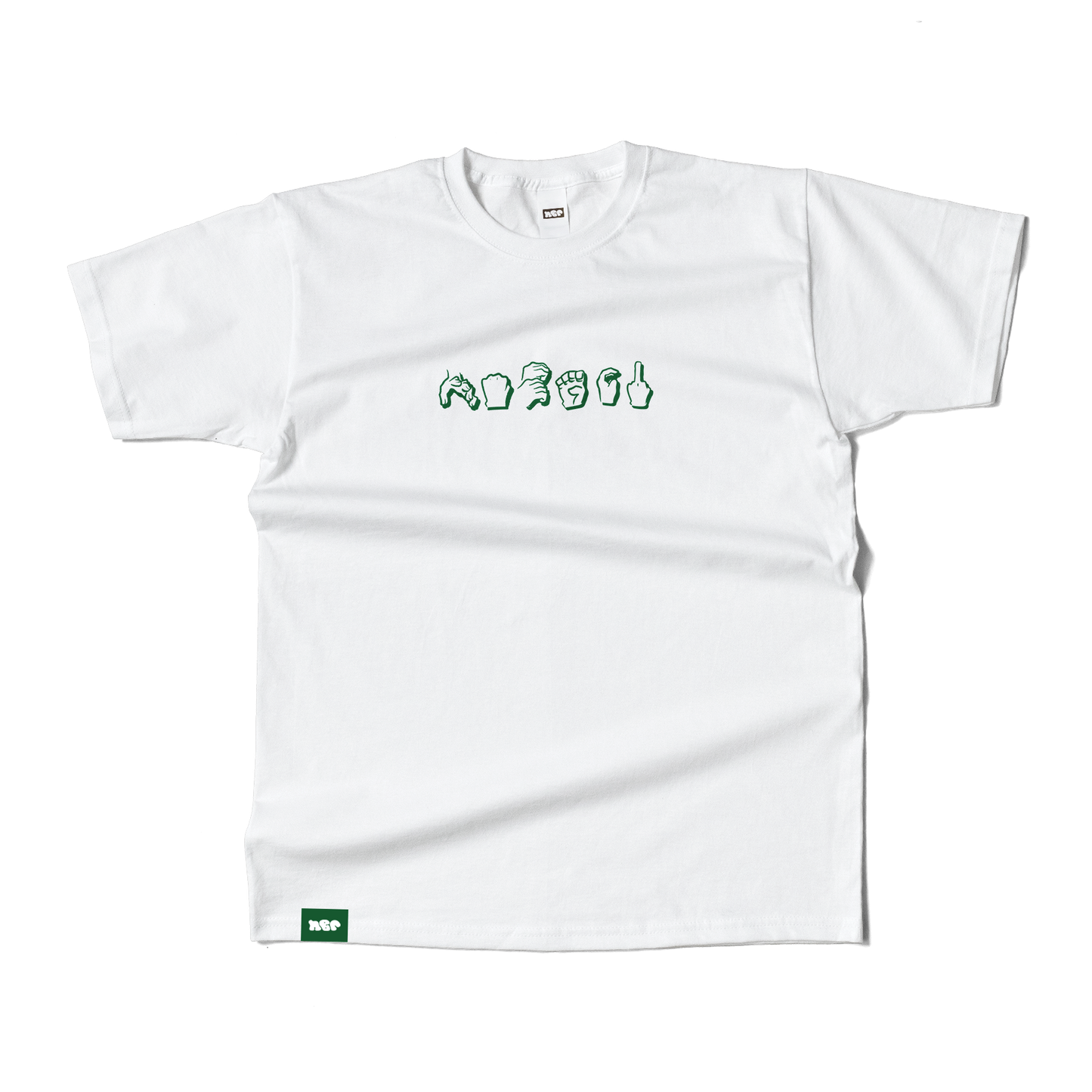 Nobori Staple Hands Tee - White